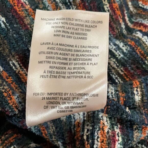 Anthropologie Maeve Multicolor Space Dye Knit Mini Jumper Skirt Small - Picture 8 of 9